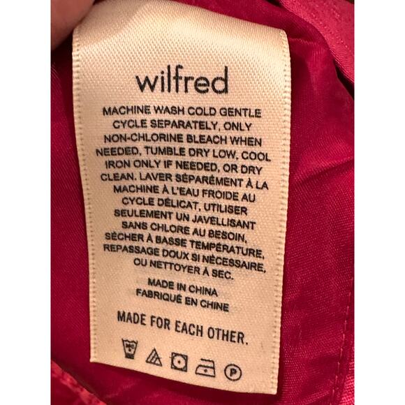 Aritzia Wilfred Rhapsody Cropped Blouse Fuschia Pink, size 4 - Picture 4 of 11